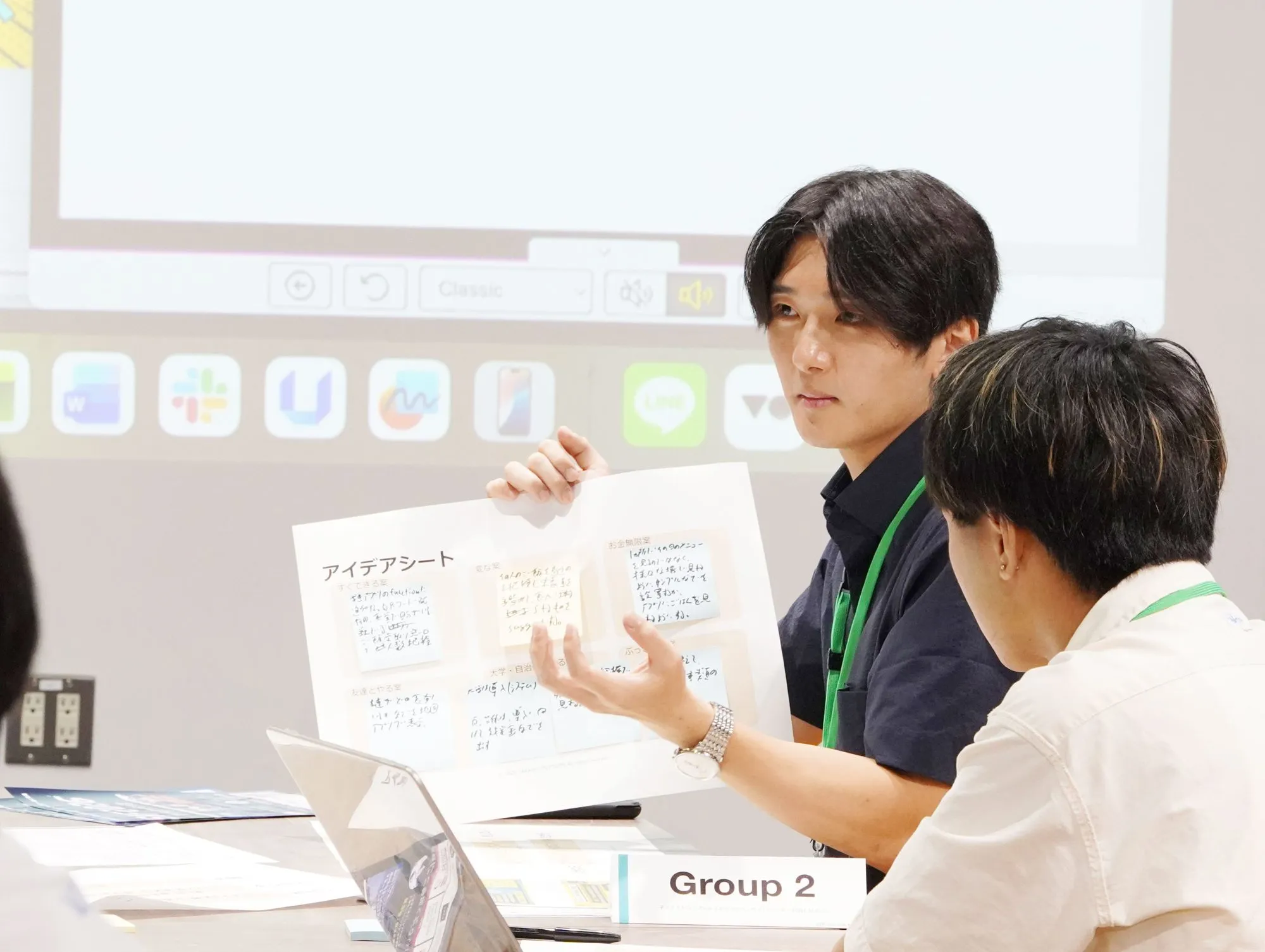 アイデアシートを使ったチームワーク
